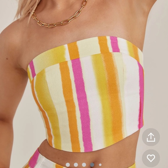 Peppermayo Refreshments Bustier Top - Sunset Stripe - Picture 1 of 5